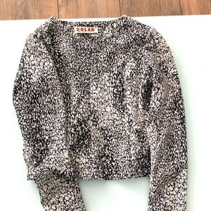 Anthropologie speckled black & white Dolan cropped cardigan. Worn once. Size S.